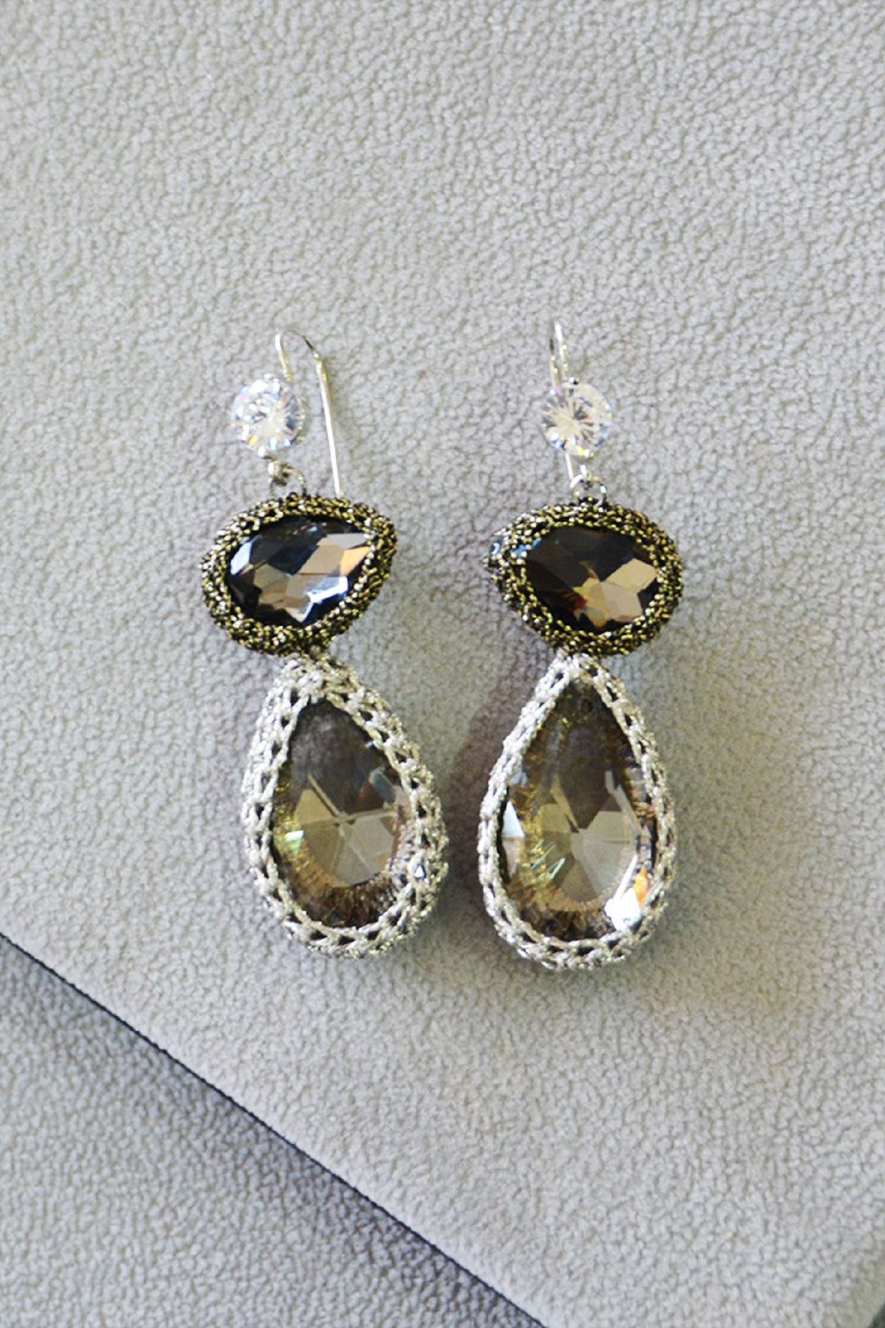 Buy Gray Chandelier Statement Earrings. Dark Grey Drop Earrings, Black  Diamond Clear Crystal Earrings.cocktail Black Teardrop Earrings Online in  India - Etsy